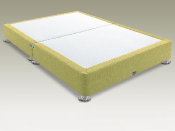 Shire 4ft Small Victoria Quince Double Low Divan Base on Silver Glides