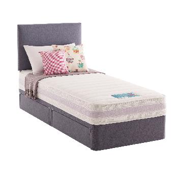 Silentnight Healthy Growth Kids Divan Set - Lilac - Small Double - 2 Drawer