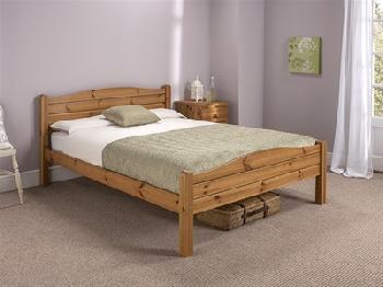 Snuggle Beds Elwood Antique 4' 6 Double Honey Antique Pine Wooden Bed