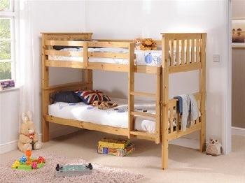 Snuggle Beds Madison (Bunk Bed) Antique Pine 3' Single Natural Bunk Bed