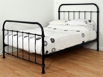 Snuggle Beds Oliver - Black 5' King Size Black Metal Bed