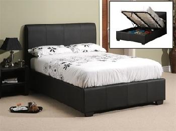 Snuggle Beds Oregon Ottoman (Matte Black) 4' 6 Double Black Ottoman Bed Ottoman Bed