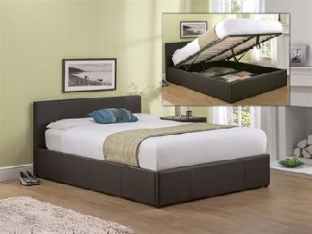 Snuggle Beds Roma (Brown) 4' 6 Double Brown Ottoman Bed