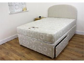 Snuggle Beds Snuggle Tuft Divan Set 2' 6 Small Single Platform Top - 2 Drawers Divan