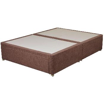 Sweet Dreams Amber Chenille Divan Base - Small Double - Platform - Sand - None