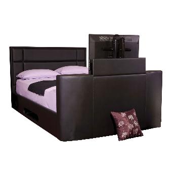 Sweet Dreams Haydn TV Ottoman Bed - Double - Brown