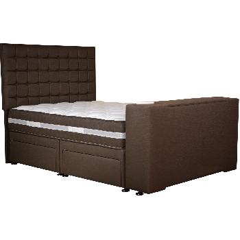 Sweet Dreams Image Classic Luxury Divan TV Bed Double Chocolate 2 Drawers Mattress