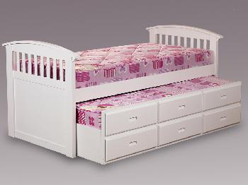 Sweet Dreams Ruby White Captains Guest Bed Frame