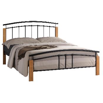 Time Living Tetras Bed Frame Black and Beech Double
