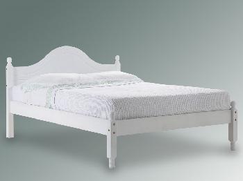 Verona 4ft Veresi Small Double White Wooden Bed Frame