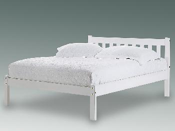 Verona Belluno Extra Long Double White Wooden Bed Frame