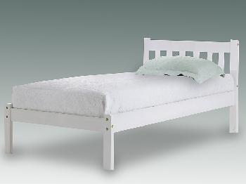 Verona Belluno Long Euro (IKEA) Size Single White Wooden Bed Frame