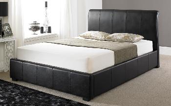 Woburn Faux Leather Ottoman Bed, Small Double, Faux Leather - Black