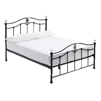 Adrian Metal Bed Frame King - White Gloss