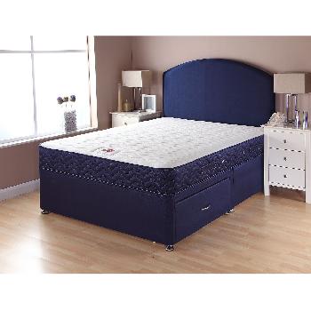 Airsprung Catalina Memory Divan Set Double Navy 2 Drawers