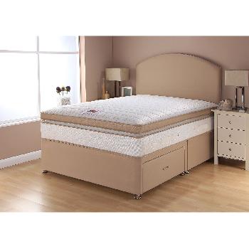 Airsprung Catalina Pocket Box Top Divan Set Double Sand 2 Drawers