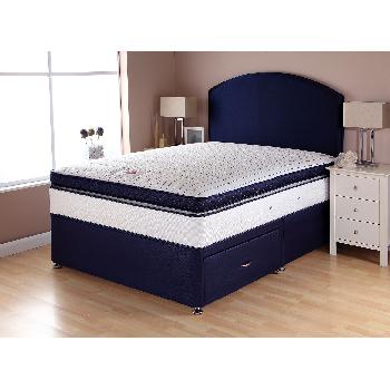 Airsprung Catalina Pocket Box Top Divan Set Single Navy 2 Drawers