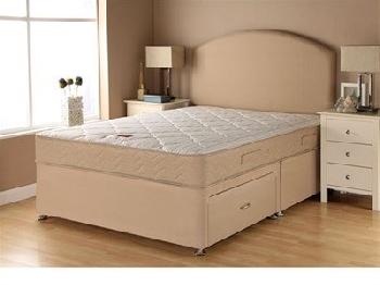 AirSprung Catalina Supercoil Divan Set 6' Super King All Sand Platform Top - 4 Drawers Divan