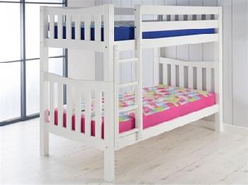 AirSprung Hampton 3' Single White 2 Drawer Bunk Bed