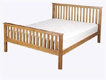 AirSprung Napoli High Foot End 3' Single Cinnamon Wooden Bed