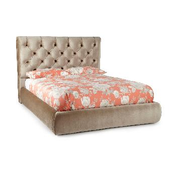 Alexandra Fabric Bedstead - Superking - Gold