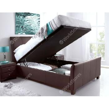 Allendale Ottoman Bed in Bonded Leather Double