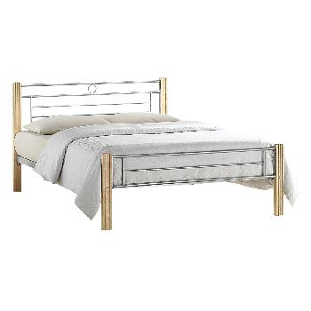 Amber Silver and Beech Bed Frame - Single