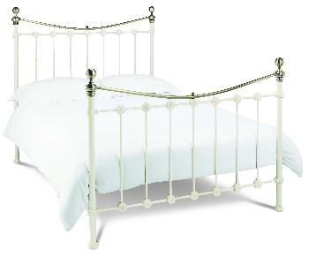 Amelie Antique White Metal Bed Frame - 5'0 King