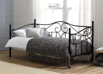 Amy Black Metal Day Bed - 3'0 Single
