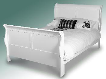 Annaghmore Louis Phillipe Double White Wooden Bed Frame