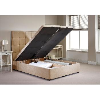 Appian Ottoman Divan Bed Frame Mink Chenille Fabric Double 4ft 6