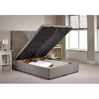 Appian Ottoman Divan Bed Frame Silver Chenille Fabric Double 4ft 6
