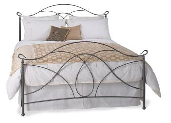 Ardo Pewter Metal Bed Frame - 5'0 King