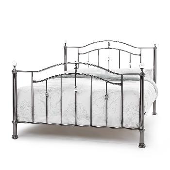 Ashley Black Nickel Metal Bed Frame Small Double