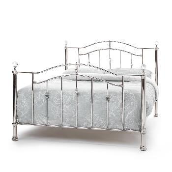 Ashley Nickel Metal Bed Frame Superking