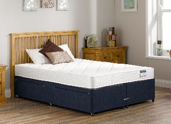 Ashton Open Spring Divan Bed - Soft - Blue - 2'6 Small Single