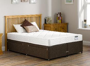 Ashton Open Spring Divan Bed - Soft - Mocha - 2'6 Small Single