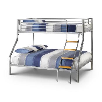 Atlas Bunk Triple Sleeper Beds, Metal Triple Sleeper Bunk Bed With Sprung Mattress