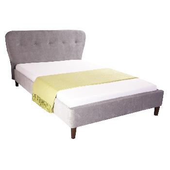 Avery Upholstered Bedstead Grey Kingsize