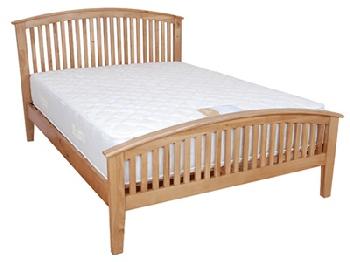 Balmoral Jersey 5' King Size Oak Bed Frame Only Wooden Bed