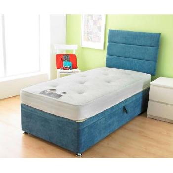 Bambini Blue Divan Base Bambini Base 3ft Side Ottoman Denim Blue