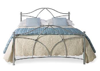 Bansha Chrome Metal Bed Frame - 4'6 Double