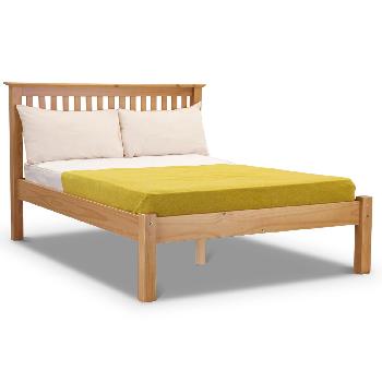 Barcelona Bed Frame Low Foot End Double - Solid Pine