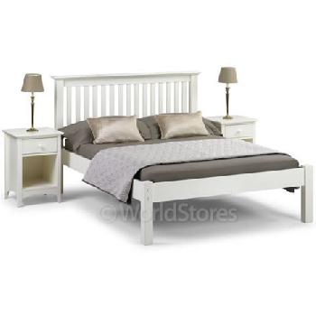 Barcelona Bed Frame Off White Low Foot End Low - Double