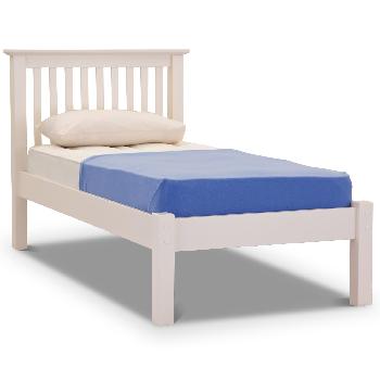 Barcelona Bed Frame Off White Low Foot End Low - Single