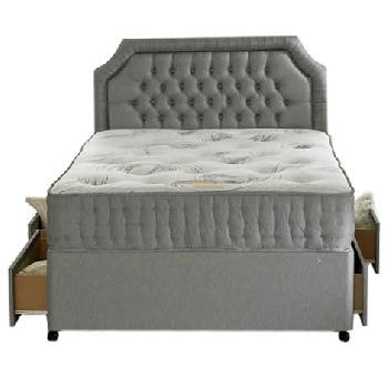 Bedmaster Affinity Pocket Divan Bed AFFINITY ( POCKET SPRING UNIT ) Solid top 2 drawer set KINGSIZE