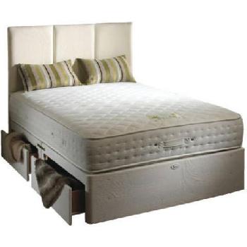 Bedmaster Aloe Vera Pocket Divan Bed ALOEVERA POCKET Solid top 4 drawer set DOUBLE