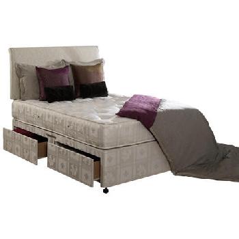 Bedmaster Majestic Pocket Divan Bed Double-2 Drawers + 2 Continental Drawers-Without Zip Link