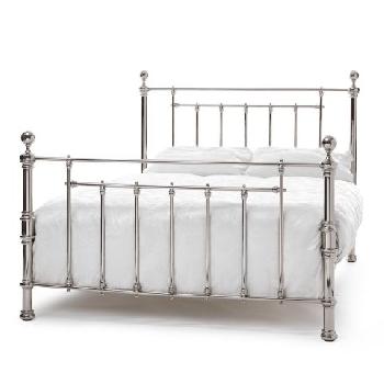 Benjamin Nickel Metal Bed Frame Double