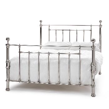 Benjamin Nickel Metal Bed Frame Small Double